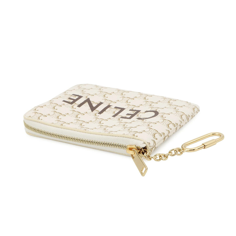 Celine coin case Wallet Triomphe Keyring Purse White WALLET - Picture 2 of 10